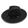 Винтажная шерстяная шляпа Британская шляпа Широкополая шляпа-цилиндр в стиле джаз Универсальная шляпа Модная фетровая шляпа