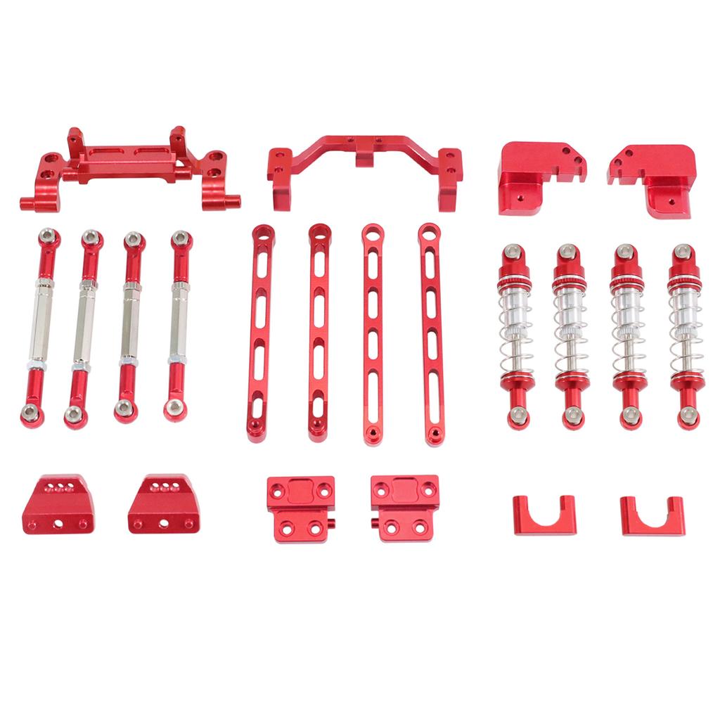 Front & Rear Metal 4 Link Suspension Shock Upgrade Kit For MN82 Series LC79 RC Crawler Truck