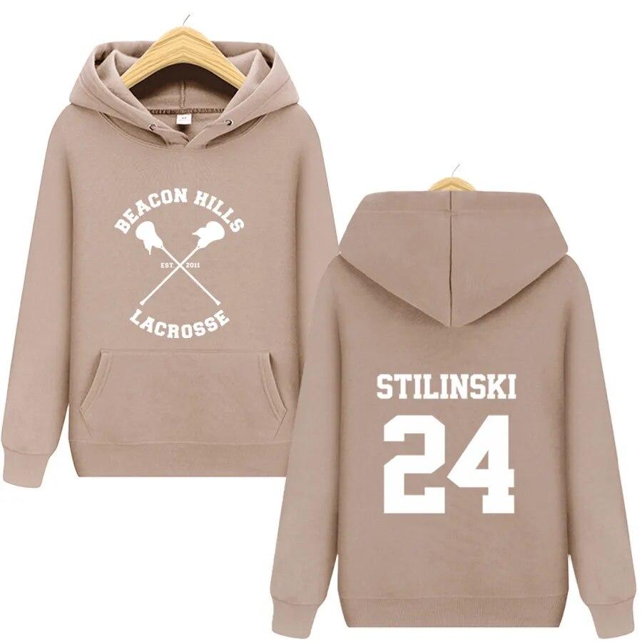 Teen Wolf Stilinski 24 с принтом, женские толстовки с длинными рукавами и карманами, повседневная уличная одежда, женская новинка, одежда