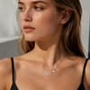 Temperament Silver Inlaid Zircon Hollow Out Clavicle Chain Ornament Pentagram Shape Choker Necklaces Women Jewelry