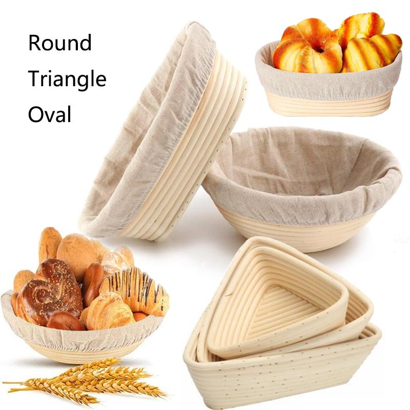 Rattan Bread Proofing Basket Natural Oval Rattan Wicker Dough Fermentation Sourdough Bread Basket