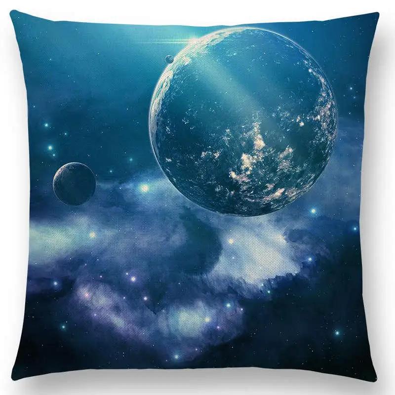 New Mysterious Universe Vast Outer Space Beautiful Planets Amazing Galaxy Dream Stars Cushion Cover Sofa Throw Pillow Case