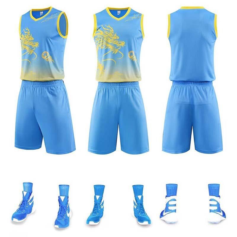 Mens Dragon Boat Racing Jersey Set Basketball Uniform Quick-Dry Team Sportswear