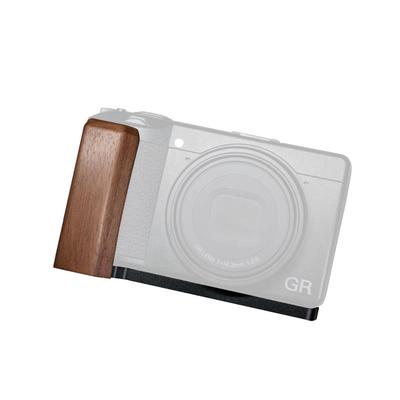 SIUTATDSH Рукоятка для камер Ricoh GR III/GR3, L-образная быстросъемная пластина, ручка из массива дерева, крепление для штатива (Меловая доска из грецкого ореха)