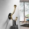 Black/Gold Bathroom Hook Door Hook Wall-mounted Bedroom Coat Hook Rose Gold Clothes Hanging Hooks Living Parlor Coat Hook