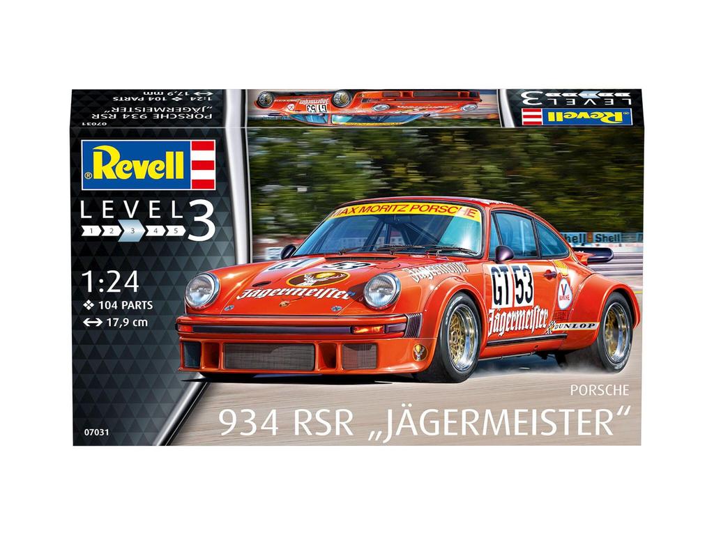 German Revell Porsche 934RSR Jagermeister Plastic Model 07031 (Revell) 1/24