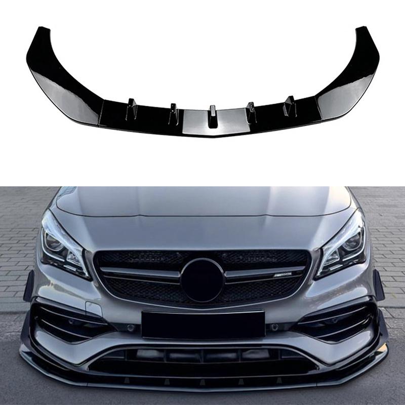 Глянцевый Черный Передний Бампер Губа Диффузор Спойлер Для Mercedes-Benz CLA-Class C117 CLA200 260 CLA45 AMG 2016-2019