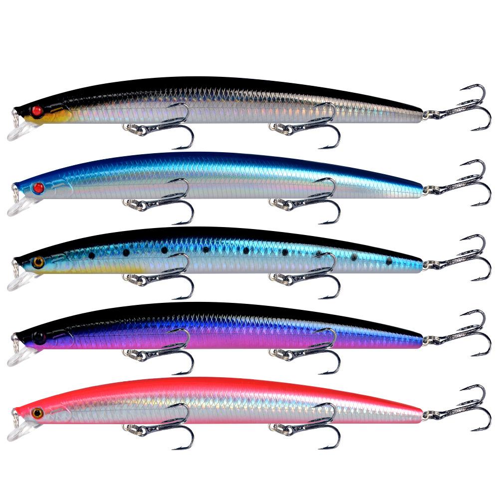 Приманка для ловли рыбы Minnow, жесткая искусственная приманка Laser, 18 см, 24 г, 3D-глаза, острые крючки, приманка для морской рыбалки, цветные воблеры