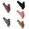 Плюшевые Перчатки Однотонные Женские Варежки Простые Зимние Бархатные Перчатки Для Верховой Езды