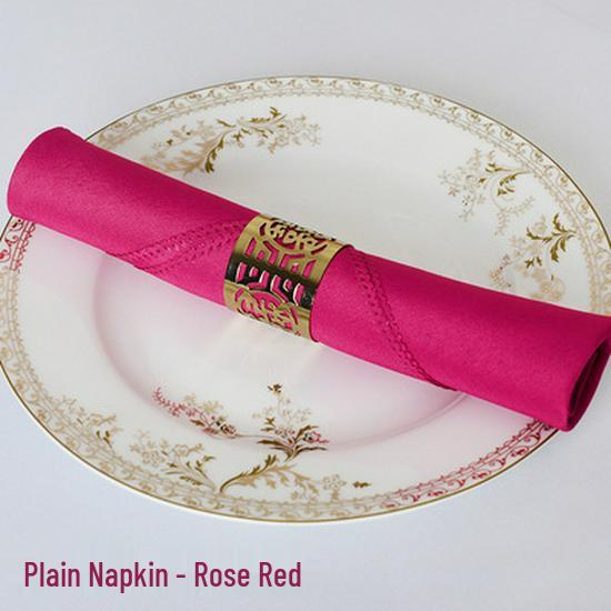 Pure Solid Color Hotel Restaurant Napkin - Red, White, Blue Flower Folded Design