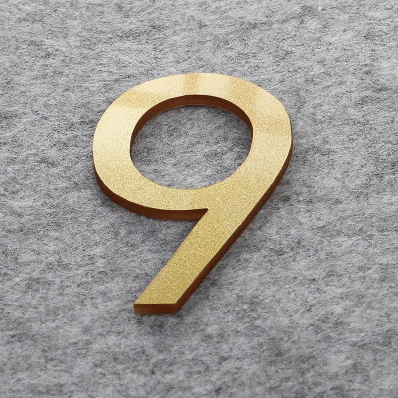 Матовая бронза золото 3D акриловые буквы номер дома настенные наклейки