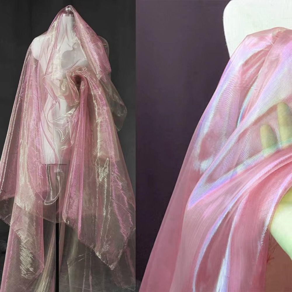 Thin Laser Tulle Shiny Organza Dresses Fabric Skirts Clothes Sewing Organza Fabrics  Designer