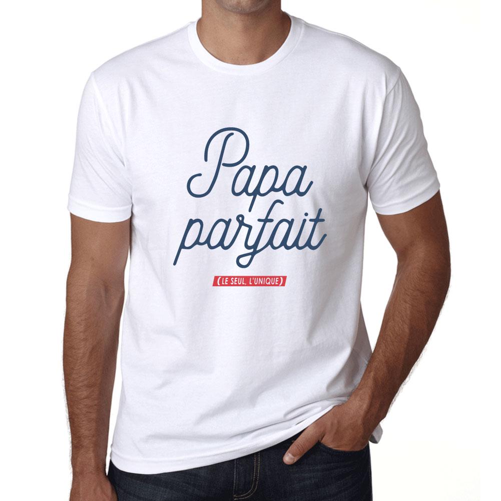 ULTRABASIC - Homme Graphique Papa Parfait T-Shirt Marine Lettre