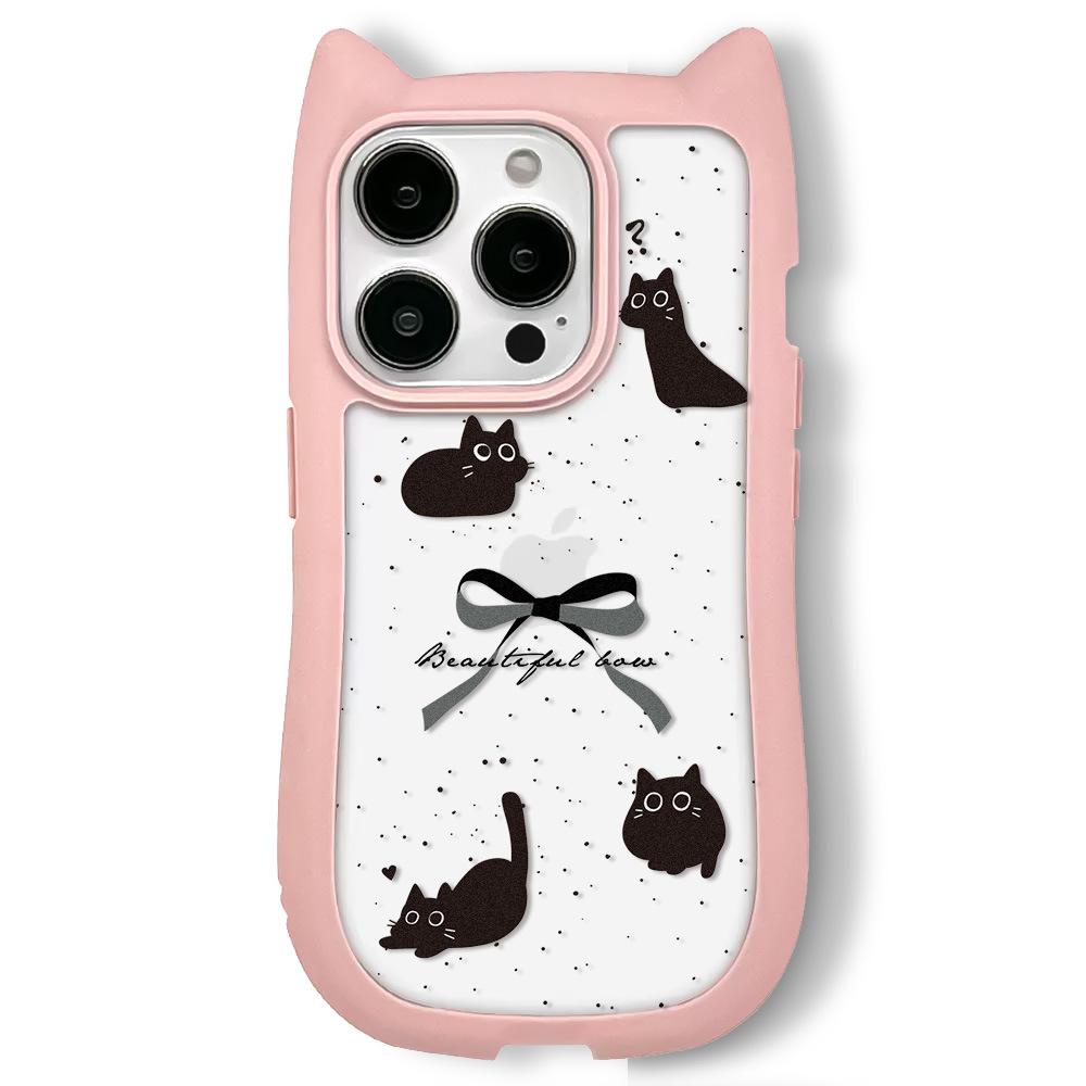 Креативный чехол для iPhone16 с кошачьими ушками, совместимый и подходящий для iPhone15 14 13plus/12/11promax