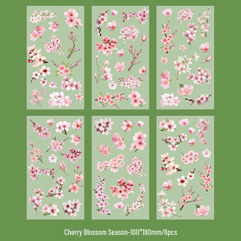 Набор наклеек «Ретро растения и цветы» — водонепроницаемые, прозрачные наклейки из ПЭТ для детских пособий и декора «сделай сам».