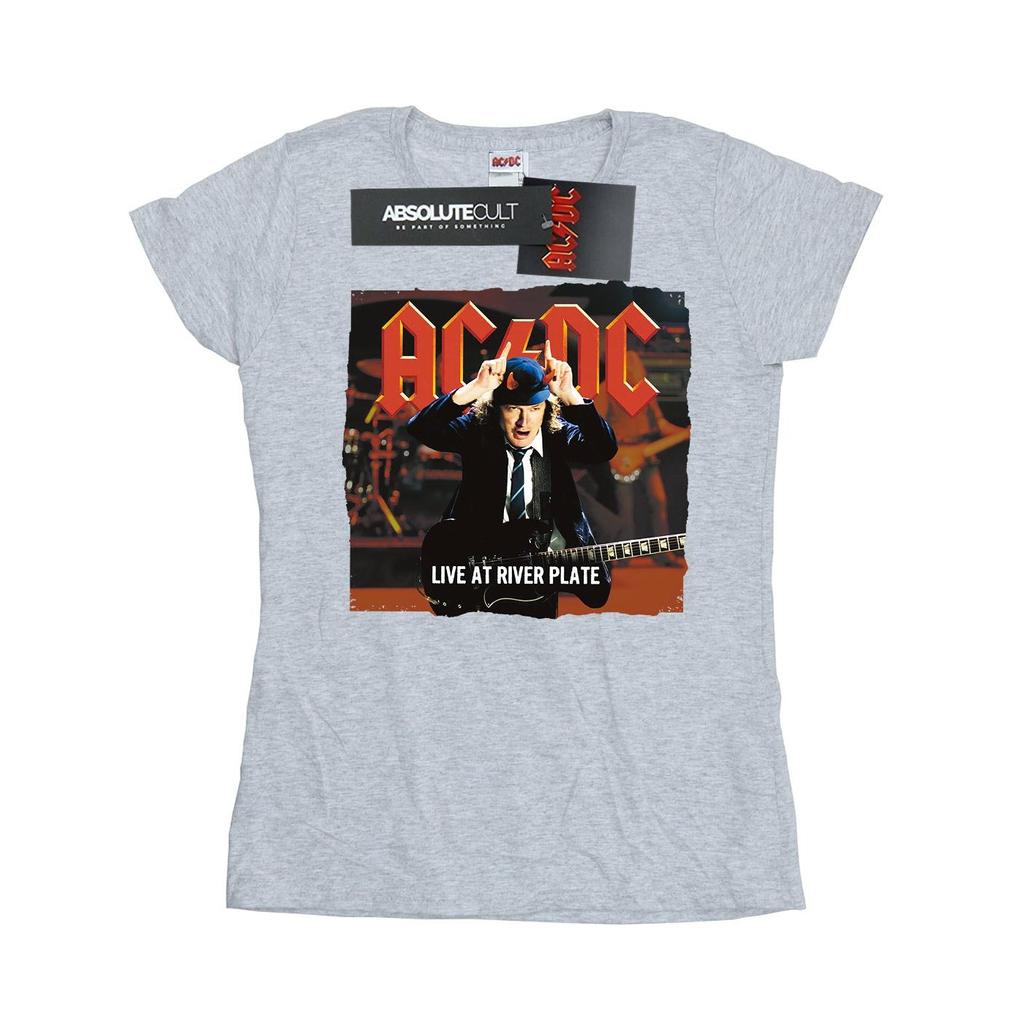 AC/DC Womens/Ladies Live At River Plate Columbia Records Cotton T-Shirt