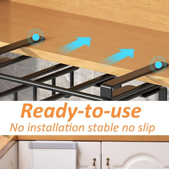 Under-Cabinet Cutting Board Holder Cookware Organizer Strong Load-bearing Easy To Install Pot Lid Holder Storage Shelf