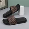 Men's Slippers with Exposed Toes for Home Use, Men's Slippers with High-end Feel, Cool Slippers, Large Size, One Line Slippers