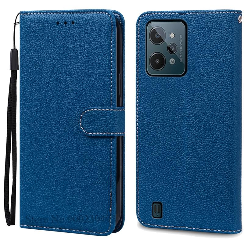 Для Realme C31 Чехол-книжка из кожи с откидной крышкой для Realme C31 Чехол-книжка с подставкой для Realme C31 Чехол-коробка Fundas