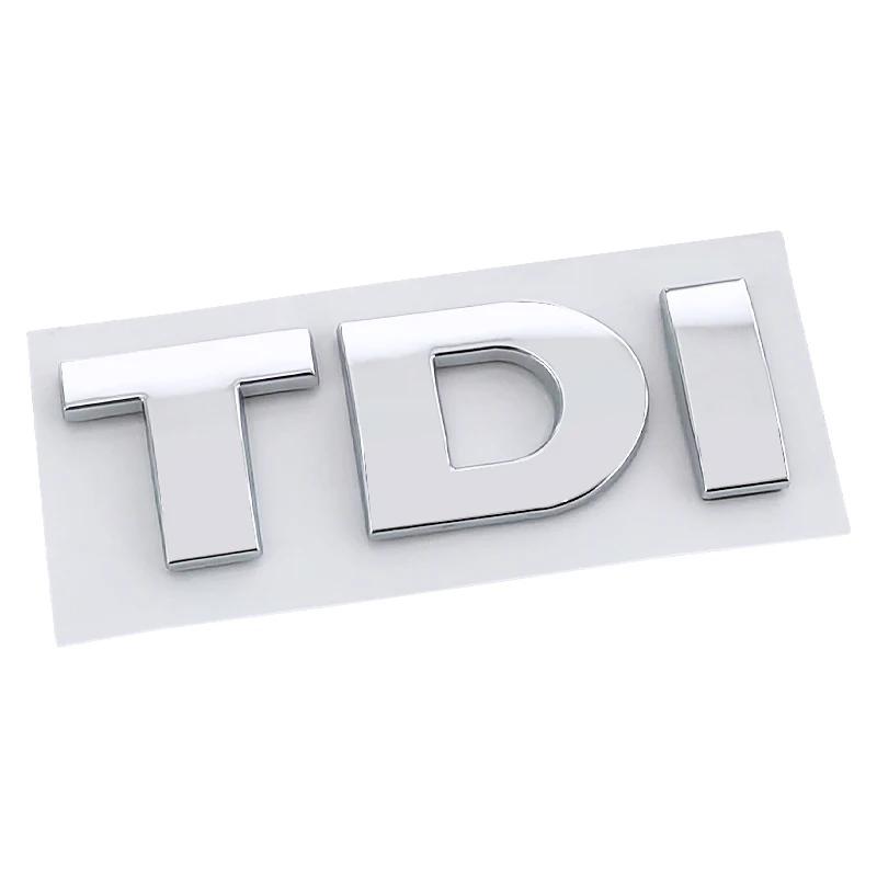SVLHP1 3D ABS Black Logo TDI Emblem Car Trunk Badge For VW Passat Jetta Touareg Tiguan Touran Golf 4 5 6 Caddy TDI Sticker Accessories