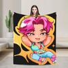 Baby Saja KPop Demon Hunters Saja Boys Blanket Warm Funny Plush Bedding Throws For Child Couch Chair Flannel Bedspread Bed Cover