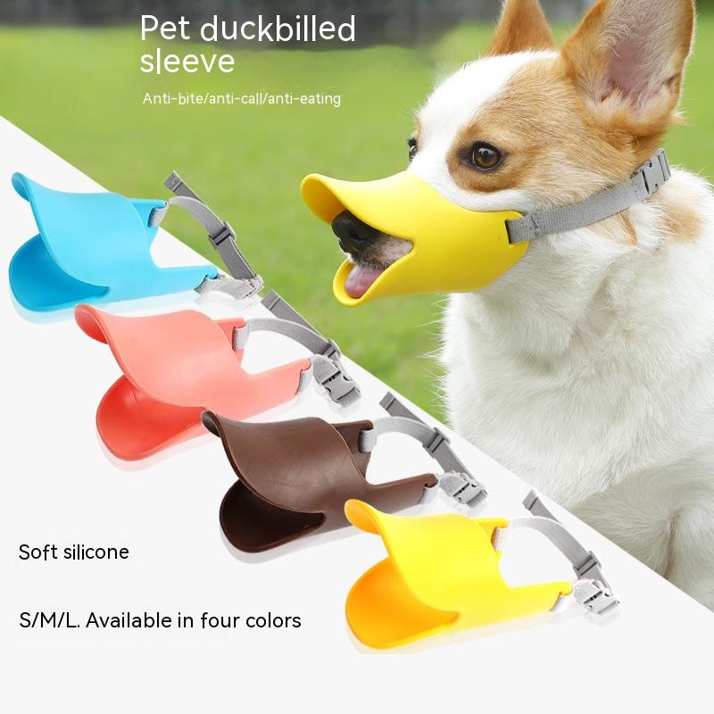 Крышка для рта собаки, против укуса, шлифовальная, силиконовая для рта, удобная мягкая силиконовая крышка для рта для домашних животных, утки, тренировочные принадлежности для собак