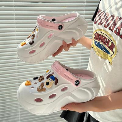 Женские ЭВА обувь с отверстиями: Стильные, Нескользящие, Увеличивающие Рост Пляжные Сандалии - Идеально Подходят для Летнего Отдыха на Открытом Воздухе!