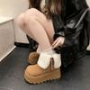 Versatile Shoes, Thick-soled Shoes, Snow Boots, Women's New Retro Fleece Anti-slip Ankle Boots