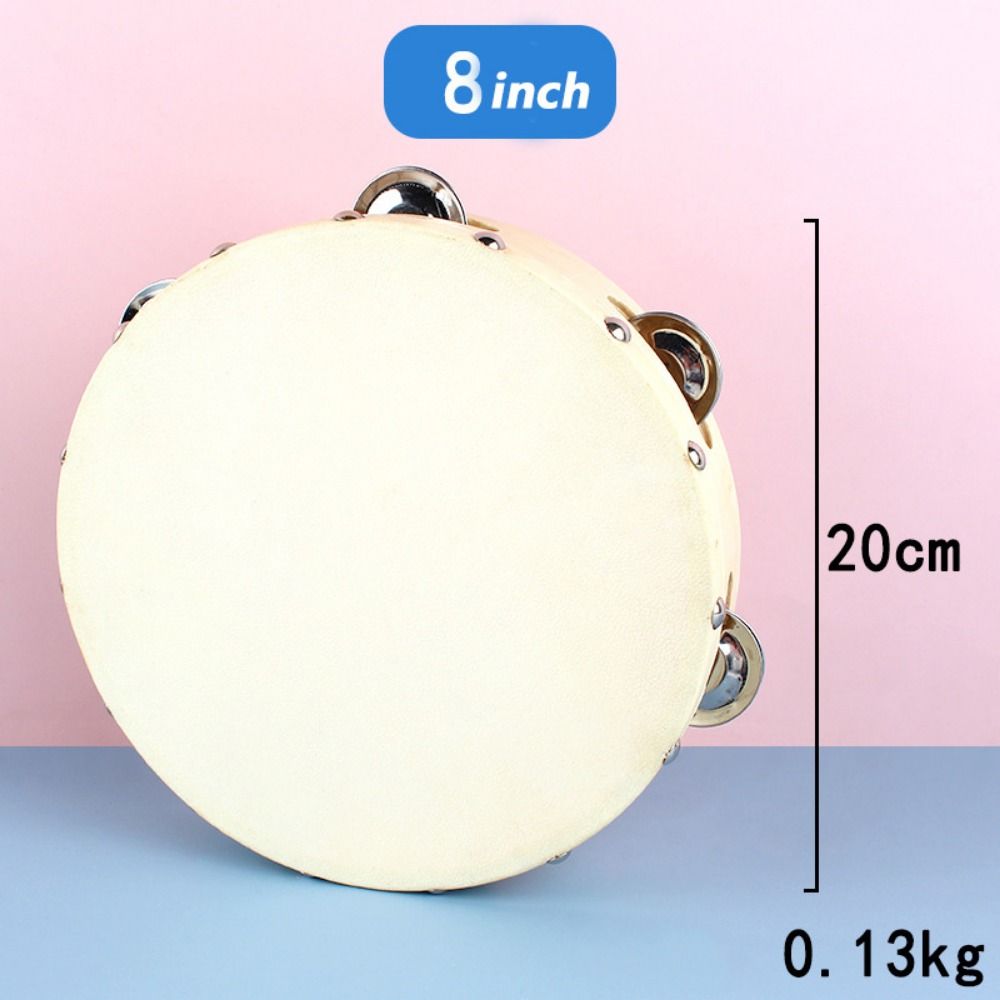 Барабанная мембрана из овчины Тамбурин Деревянный Однорядный Тамбурин Ручной Тамбурин Музыкальные инструменты