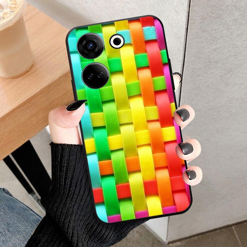 Для Tecno Camon 20 4G Чехол-крышка Для Camon 20 Pro 4G Fundas Черный Мягкий Силикон ТПУ Защитный Чехол для Телефона Camon20 Оболочка Coque