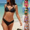 Women's Solid Swimwear Sense Bikini With Chest Pad No Steel Bra Swimwear