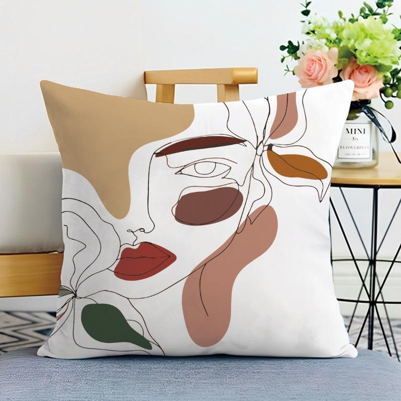 Декоративная наволочка Morandi Color Matching Print для спальни, гостиной, квадратная подушка, наволочка