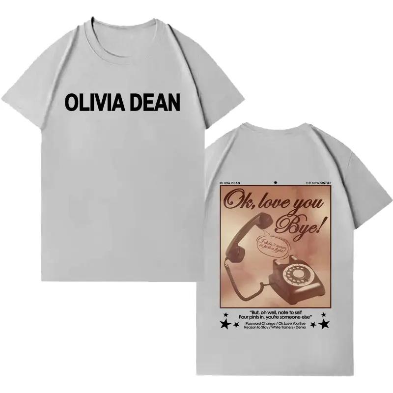 Singer Olivia Dean Popluar Graphic Cover Short Sleeve Tee Mens Womens Hip Hop Oversized High Quality Cotton Casual Cozy Tshrits