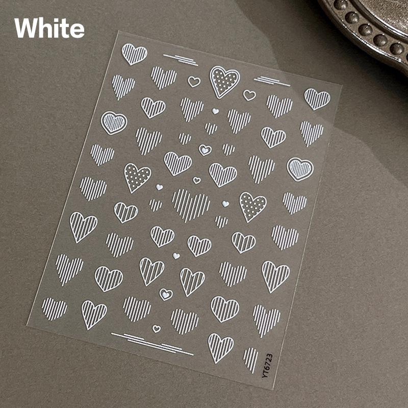 1 лист 5D тисненые line heart наклейки для нейл-арта рельефы самоклеящиеся наклейки для маникюра для женщин принадлежности для маникюра
