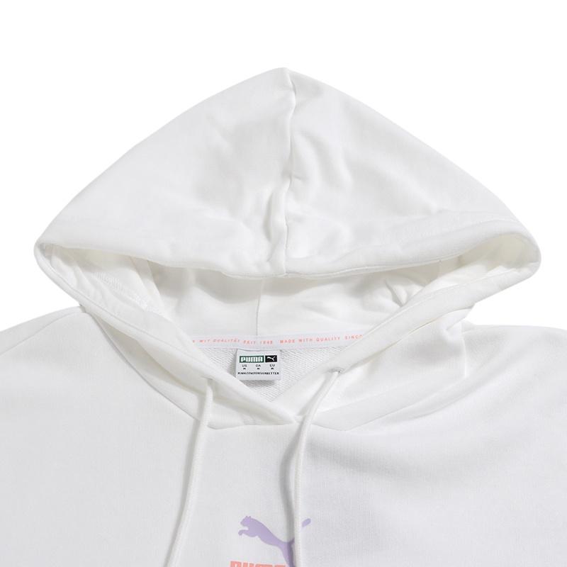 PUMA Sweatshirts Women's Puma White Hooded Moderate Regular 531244-02