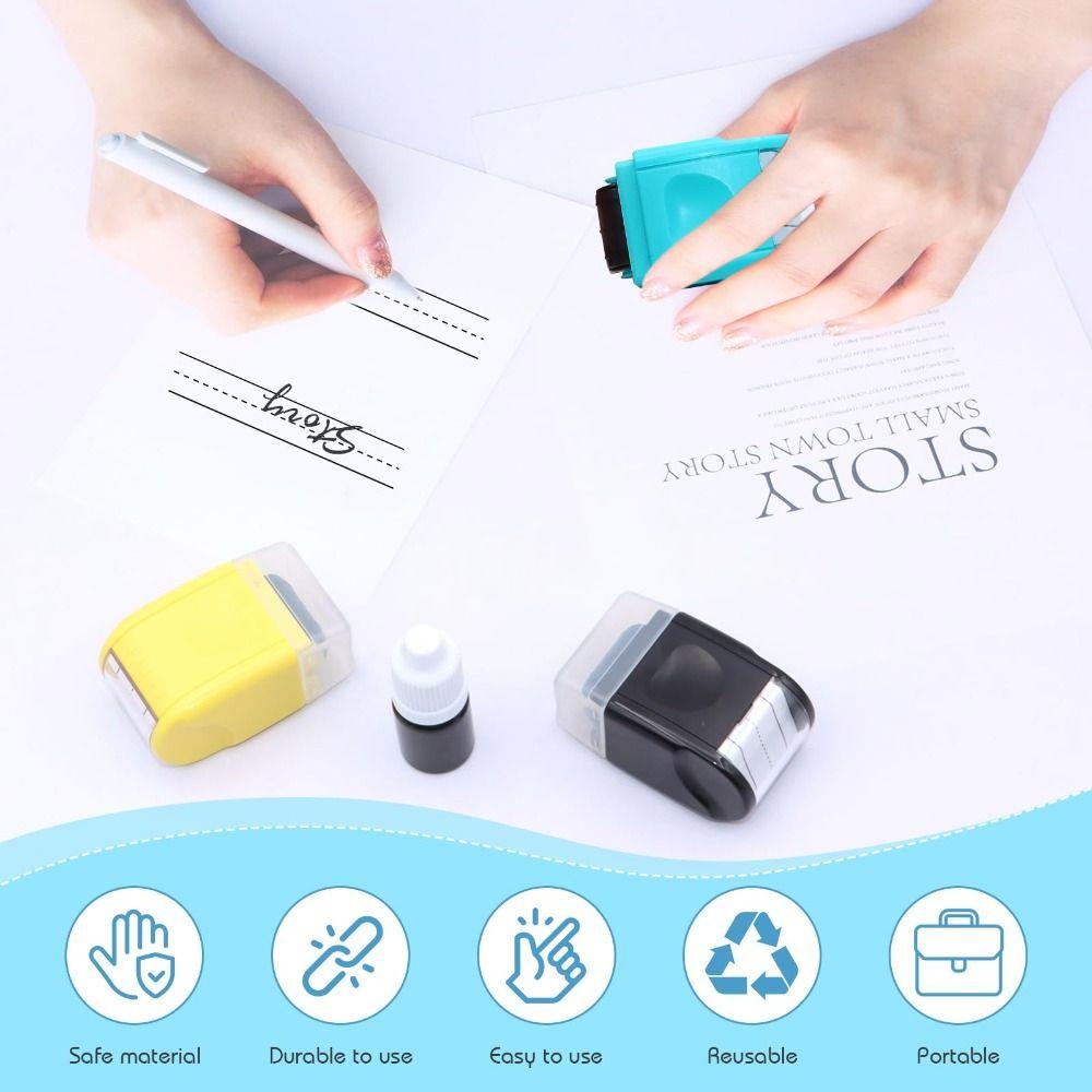 Эффективный штамп с пунктирными линиями для письма от руки, пластиковый самонаборный штамп, линейный ролик, родители