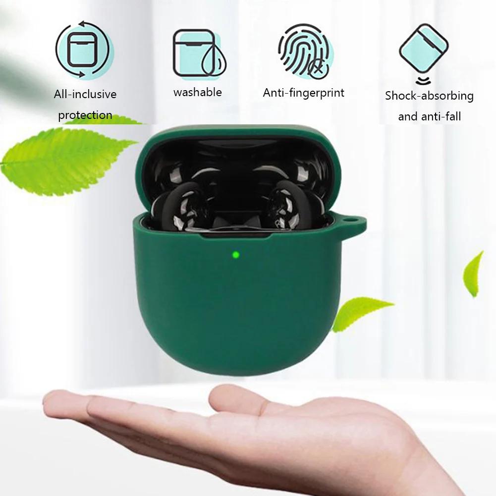 Силиконовый чехол-держатель для наушников с крючком, моющийся, защитный чехол для беспроводных наушников, замена для Bose QuietComfort Earbuds II