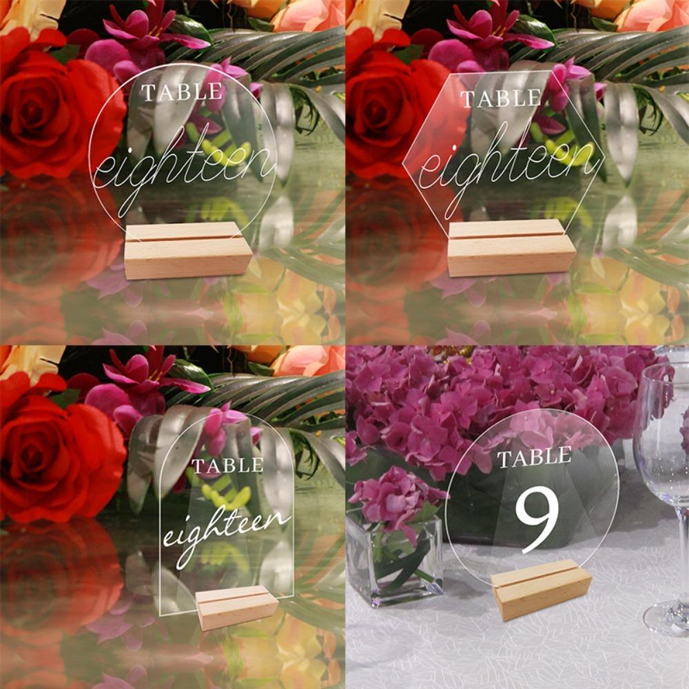 for Wedding Party Decor Menu Display Frame Card Display Stand Table Number Plate Table Number Sign