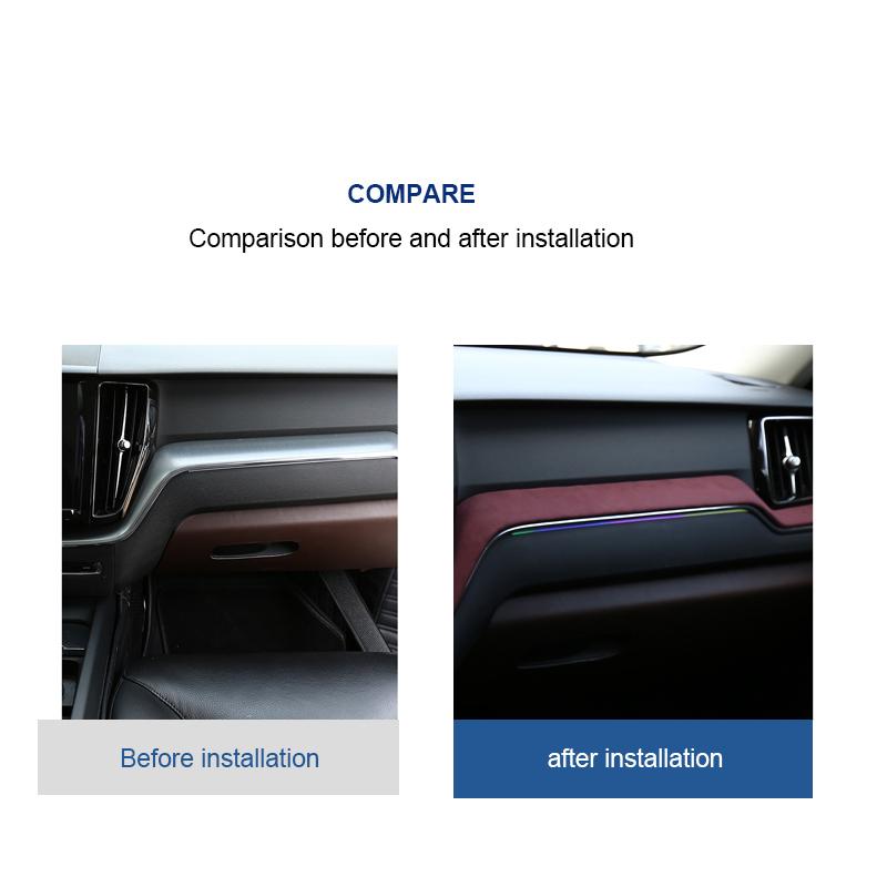 Для Volvo XC60 декоративная пленка для салона, центральная консоль, замшевые аксессуары для интерьера 2018-2026