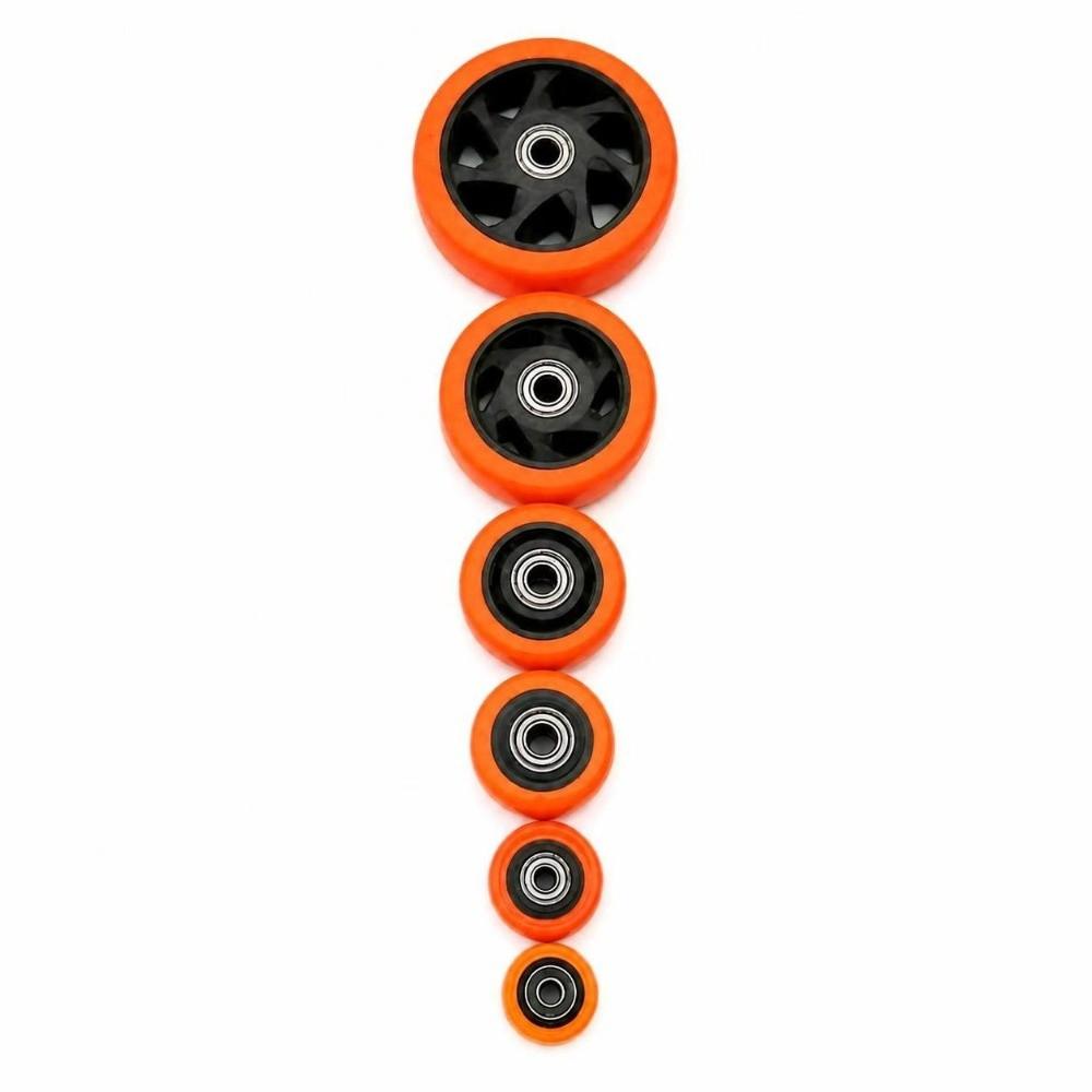 Orange Caster Wheel Double Bearings Replacement Wheel Durable Trolley Wheel Heavy Duty Application