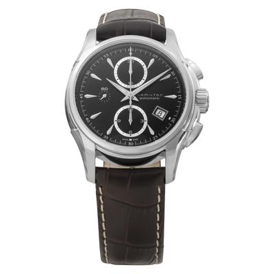 Часы Jazzmaster Auto Chrono с черным циферблатом из нержавеющей стали и сапфировым стеклом, автоматические, 42 мм, швейцарские брендовые часы H32616533 [Hamilton] мужские [Товар]