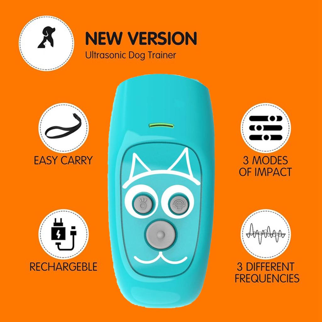 Ультразвуковой отпугиватель собак, портативное устройство для отпугивания собак, устройство против лая собак, портативное устройство для контроля лая собак со светодиодной подсветкой
