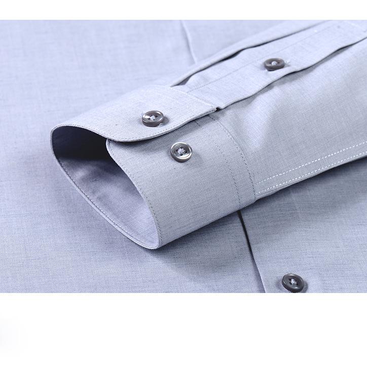 High Quality Modal Linen Business Mens Formal Shirts Long Sleeve Elastic Solid Comfortable Male Dress Shirt