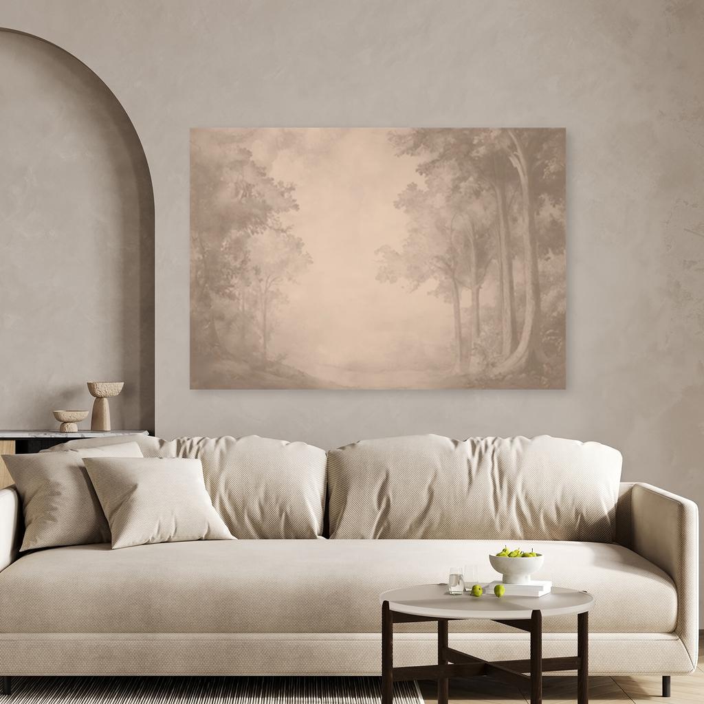 Canvas print,  Road through the forest