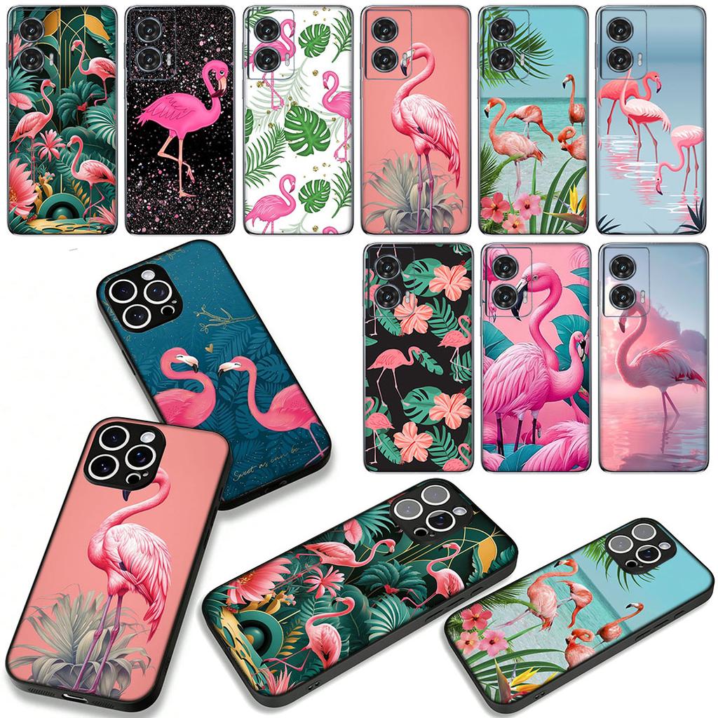 Flamingos Animal Phone Case for Motorola Moto G54 G05 G24 G67 G55 G75 G9 G85 G15 G57 G86 Power Edge 50 30 Ultra Fusion neo Pro