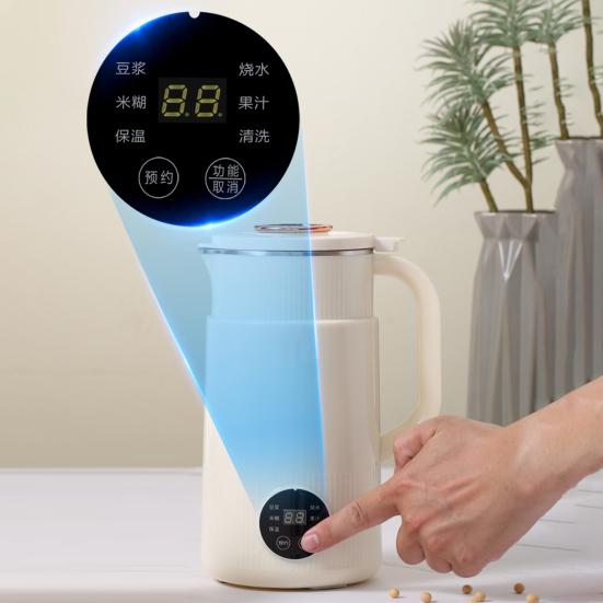 Многофункциональная машина для приготовления орехового молока, автоматическая машина для сои, конструкция с острым лезвием, функция сохранения тепла, вилка стандарта США, самодельная машина для производства миндаля и овса