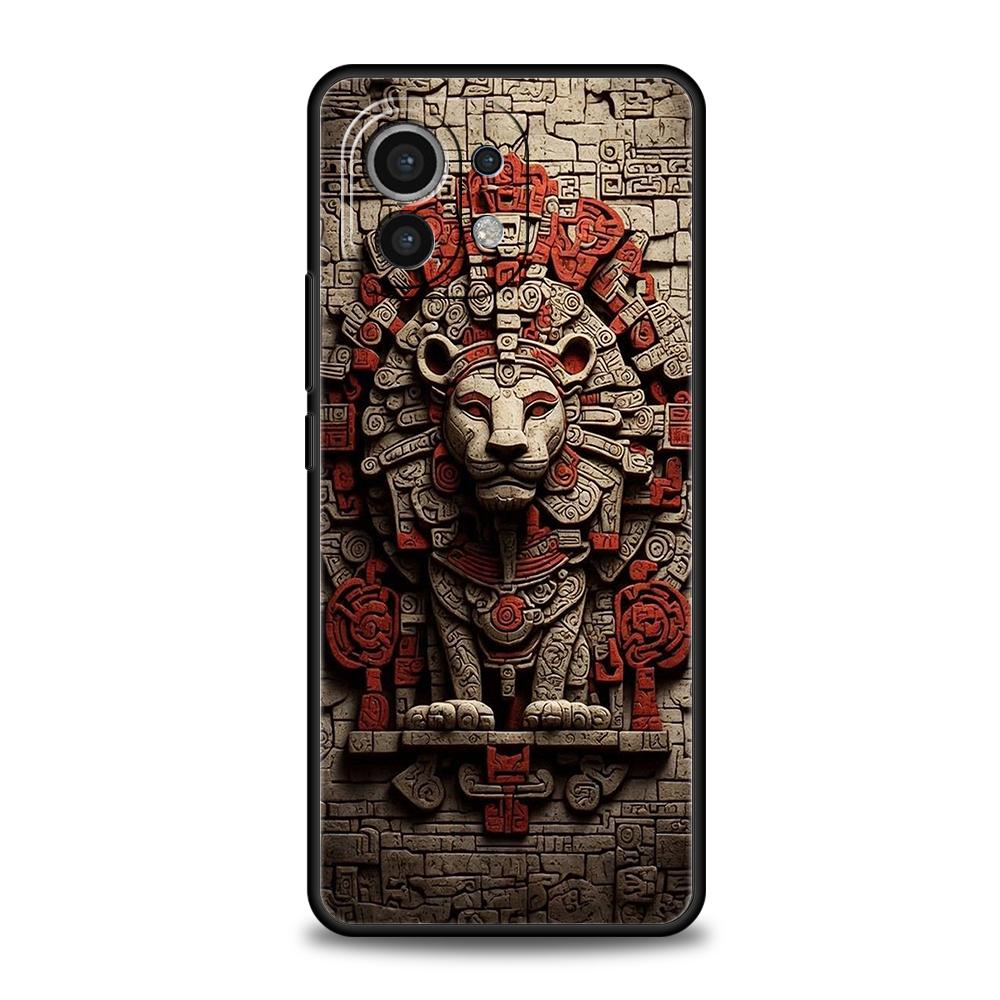 Чехол для телефона для Xiaomi Poco F7 F6 F5 F4 F3 X7 X6 X5 X4 X3 NFC M4 C51 C55 GT Pro 5G Мягкий ТПУ Fundas Винтажная Роспись с Тотемами