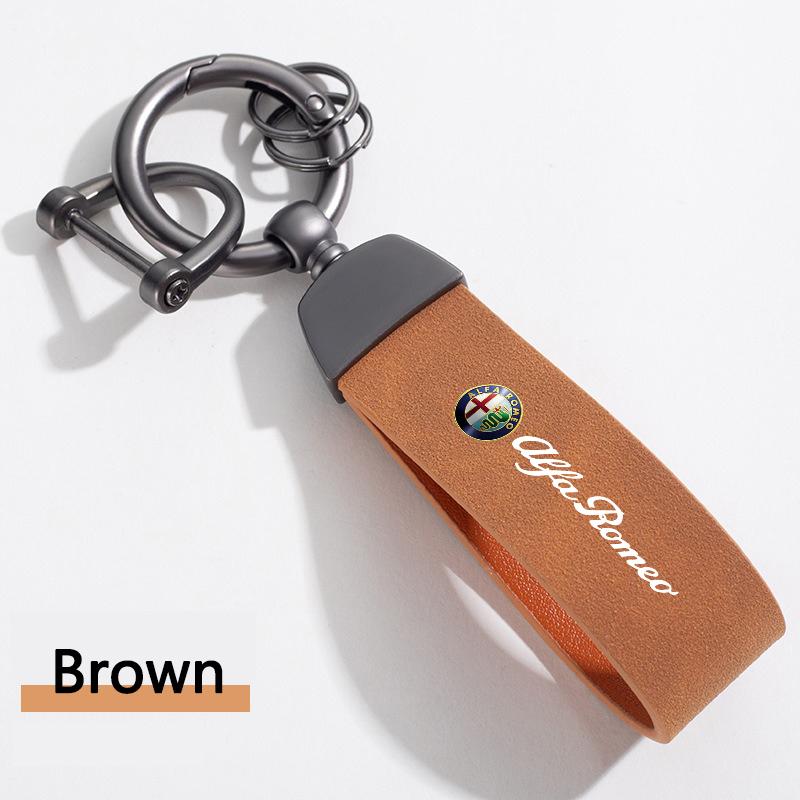 For Alfa Romeo 2026 Hot Sticker Car Stlying Key Chain Luxury Leather Keychain Keyring For Alfa Romeo Sportiva Giulia Giulietta 1