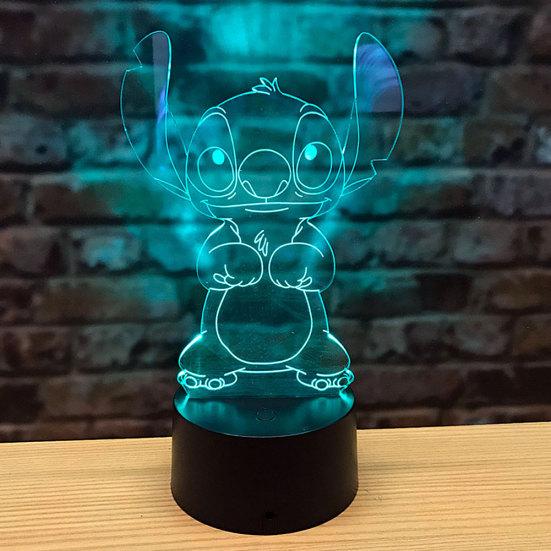 3D мультфильм стежок ночник сенсорный переключатель 7 смена цвета светодиодная настольная лампа подарок