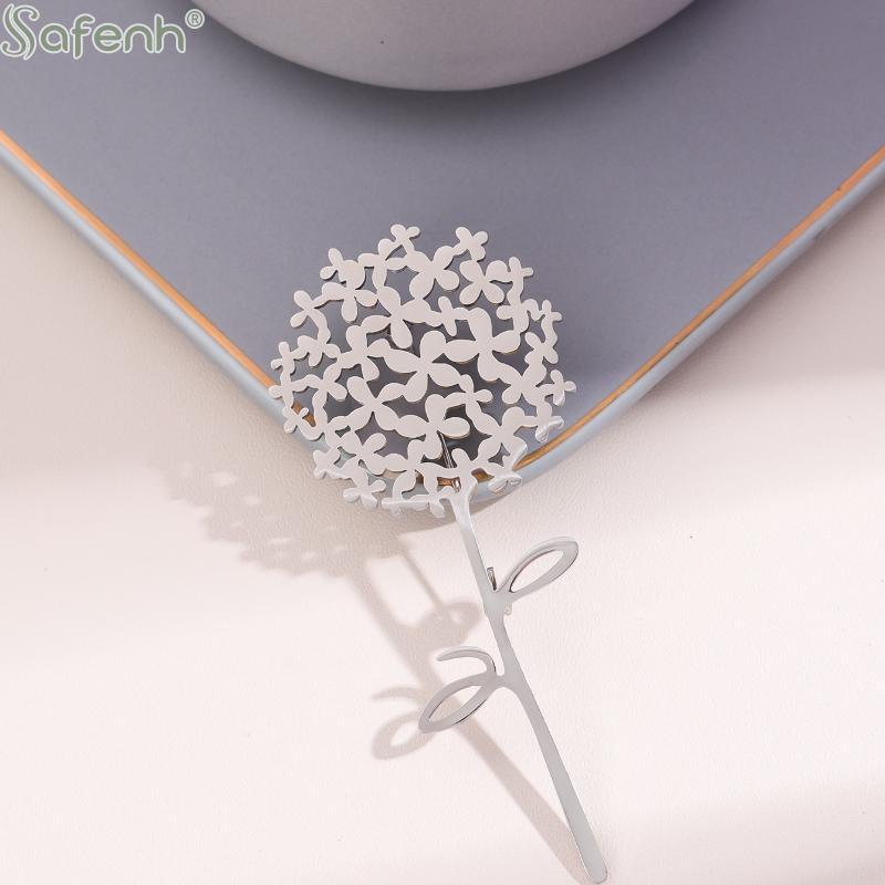 Trendy Stainless Steel Dandelion Brooches For Women Plant Pins Casual Party Accessories Luxury Gifts Friends